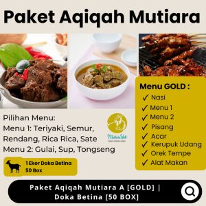 Paket Aqiqah Murah Mutiara A [GOLD] | Doka Betina [50 BOX]