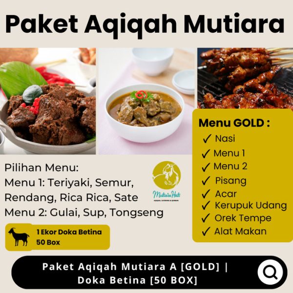 Paket Aqiqah Murah Mutiara A [GOLD] | Doka Betina [50 BOX]
